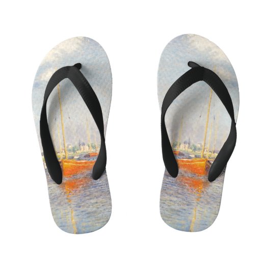 Claude Monet. Red Boats, Argenteuil Kinder Teenslippers (Voetbed)