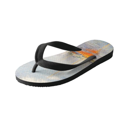 Claude Monet. Red Boats, Argenteuil Kinder Teenslippers (Schuin)