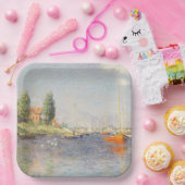 Claude Monet. Red Boats, Argenteuil Papieren Bordje (Feest)