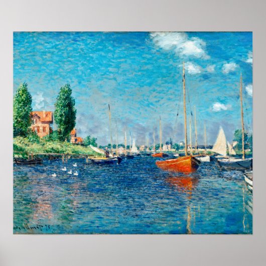 Claude Monet - Red Boats, Argenteuil Poster (Voorkant)