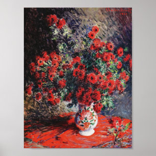  Claude Monet Red Chrysanthema Poster