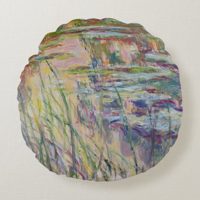 Claude Monet | Reflecties op het water, 1917 Rond Kussen (Voorkant)