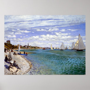 Claude Monet Regatta bij Sainte-Adresse Poster