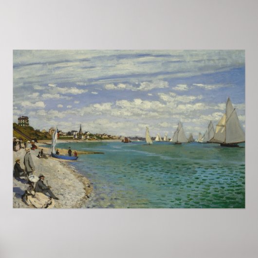 Claude Monet - Regatta bij Sainte-Adresse Poster (Voorkant)