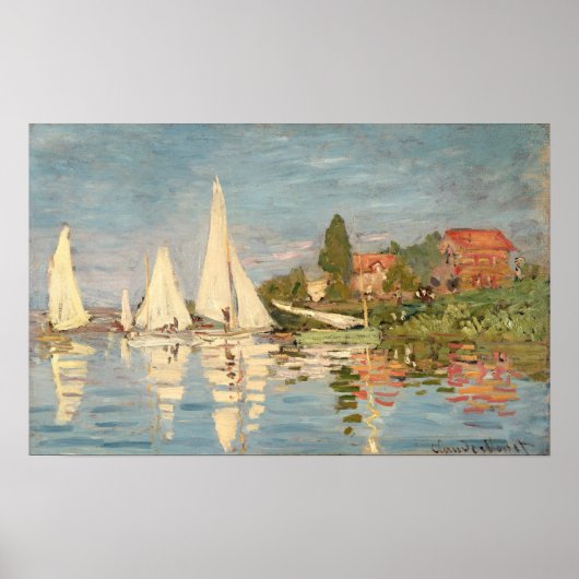 Claude Monet | Regatta in Argenteuil Poster (Voorkant)