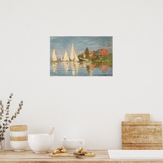 Claude Monet | Regatta in Argenteuil Poster (Keuken)