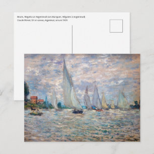 Claude Monet - Regatta met boten bij Argenteuil Briefkaart