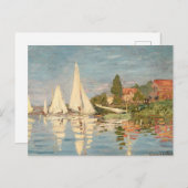 Claude Monet | Regatta te Argenteuil, c.1872 Briefkaart (Voorkant / Achterkant)