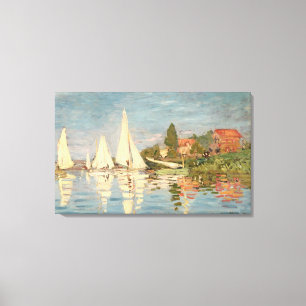 Claude Monet Regatta te Argenteuil, c.1872 Canvas Afdruk