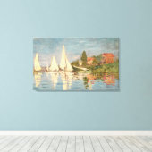 Claude Monet | Regatta te Argenteuil, c.1872 Canvas Afdruk (Insitu (Houten vloer))