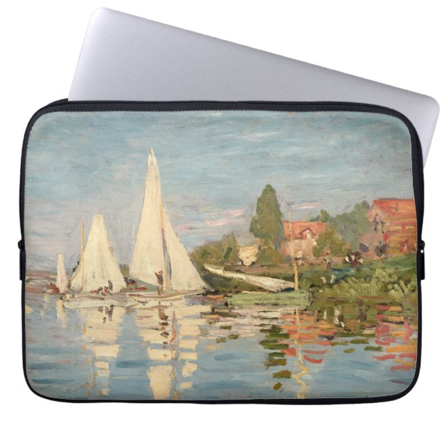 Claude Monet | Regatta te Argenteuil, c.1872 Laptop Sleeve (Voorkant)