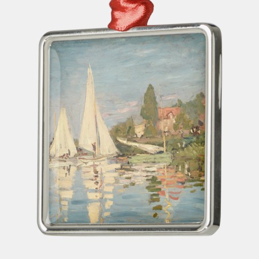 Claude Monet | Regatta te Argenteuil, c.1872 Metalen Ornament (Links)