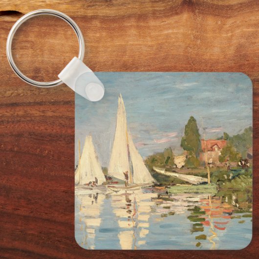 Claude Monet | Regatta te Argenteuil, c.1872 Sleutelhanger (Voorkant)