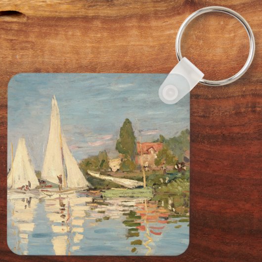 Claude Monet | Regatta te Argenteuil, c.1872 Sleutelhanger (Achterkant)