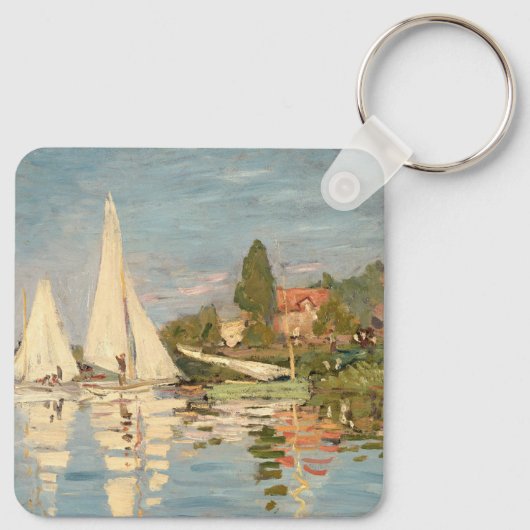 Claude Monet | Regatta te Argenteuil, c.1872 Sleutelhanger (Achterkant)