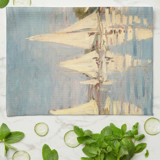 Claude Monet | Regatta te Argenteuil, c.1872 Theedoek (Gevouwen)