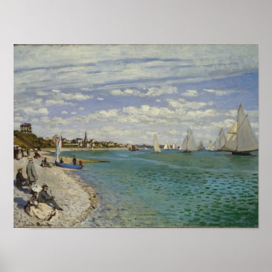 Claude Monet | Regatta te Sainte-Adresse Poster (Voorkant)
