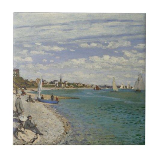 Claude Monet | Regatta te Sainte-Adresse Tegeltje (Voorkant)
