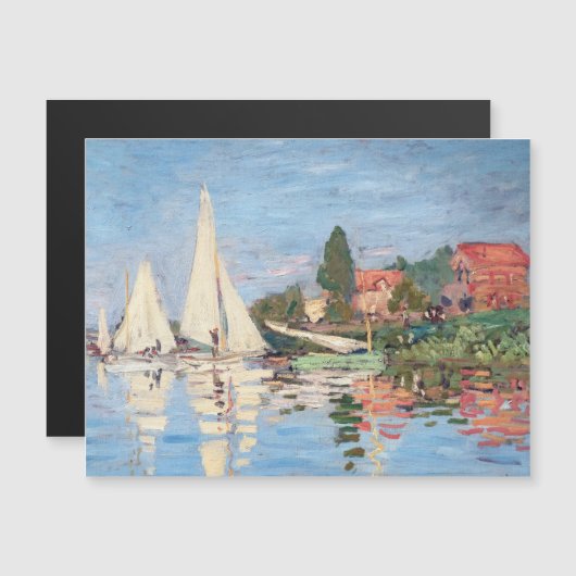 Claude Monet - Regattas Argenteuil Magnetic Kaart (Voorkant / Achterkant)