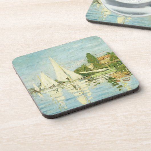 Claude Monet. Regattas at Argenteuil Bier Onderzetter (Linkerzijde)