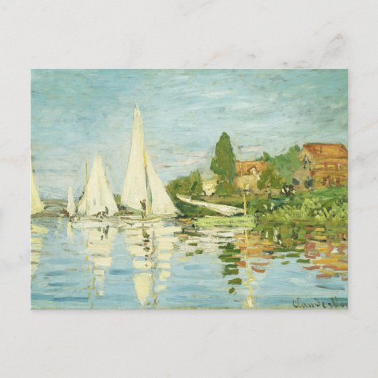 Claude Monet. Regattas at Argenteuil Briefkaart (Voorkant)