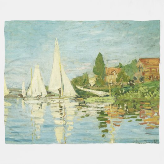 Claude Monet. Regattas at Argenteuil Fleece Deken (Voorkant (Horizontaal))