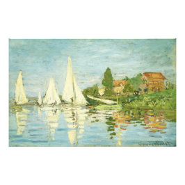 Claude Monet. Regattas at Argenteuil Foto Afdruk