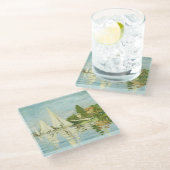 Claude Monet. Regattas at Argenteuil Glazen Onderzetter (Schuin)