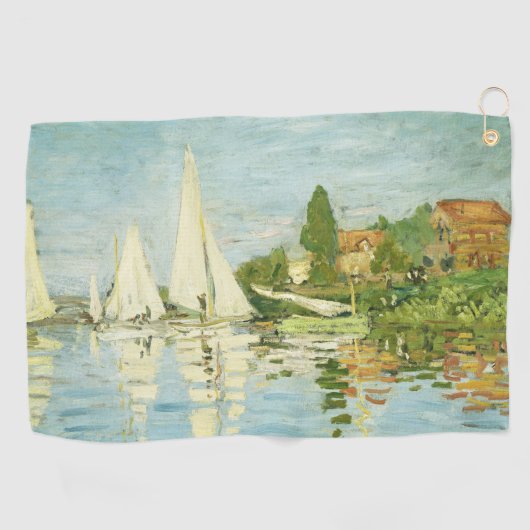 Claude Monet. Regattas at Argenteuil Golfhanddoek (Horizontaal)