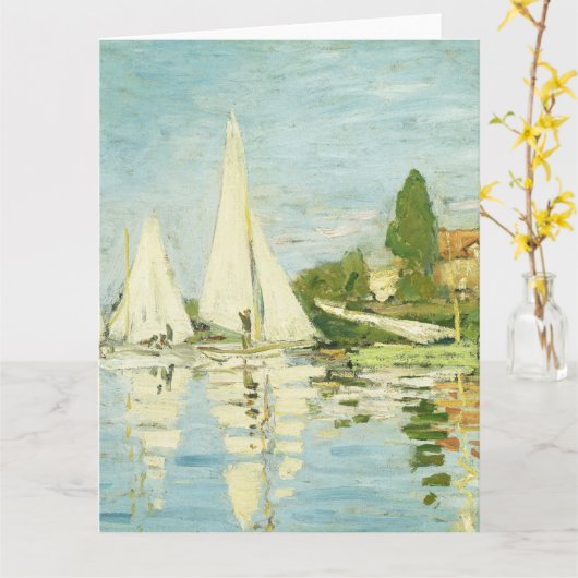 Claude Monet. Regattas at Argenteuil Kaart (Gele Bloem)