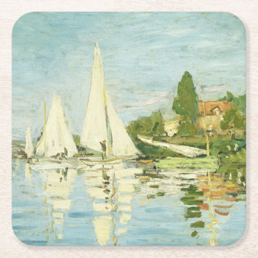 Claude Monet. Regattas at Argenteuil Kartonnen Onderzetters (Voorkant)