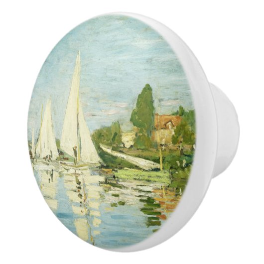 Claude Monet. Regattas at Argenteuil Keramische Knop (Rechts)