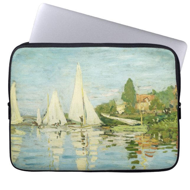 Claude Monet. Regattas at Argenteuil Laptop Sleeve (Voorkant)