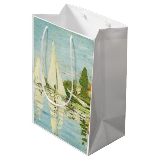 Claude Monet. Regattas at Argenteuil Medium Cadeauzakje (Achterkant Gekanteld)