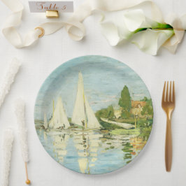 Claude Monet. Regattas at Argenteuil Papieren Bordje