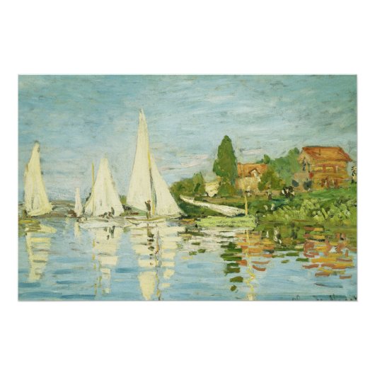 Claude Monet. Regattas at Argenteuil Perfect Poster (Voorkant)