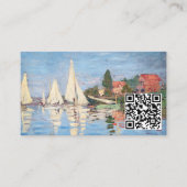 Claude Monet - Regattas at Argenteuil - QR Code Visitekaartje (Voorkant)