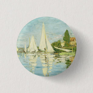 Claude Monet. Regattas at Argenteuil   Ronde Button 3,2 Cm