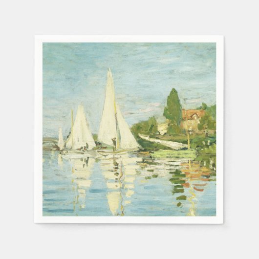 Claude Monet. Regattas at Argenteuil Servet (Voorkant)