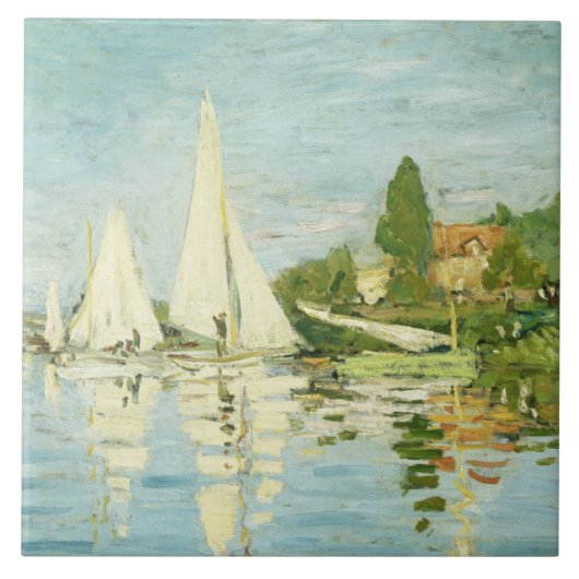 Claude Monet. Regattas at Argenteuil Tegeltje (Voorkant)