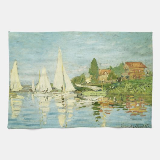 Claude Monet. Regattas at Argenteuil Theedoek (Horizontaal)