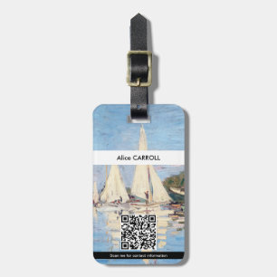 Claude Monet - Regatta's bij Argenteuil Bagagelabel