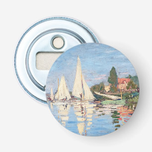 Claude Monet - Regatta's bij Argenteuil Button Flesopener