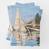 Claude Monet - Regatta's bij Argenteuil Inpakpapier Vel (In situ)