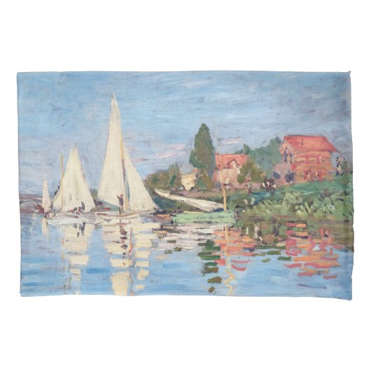 Claude Monet - Regatta's bij Argenteuil Kussensloop (Voorkant)