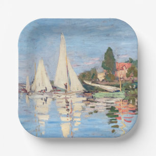 Claude Monet - Regatta's bij Argenteuil Papieren Bordje