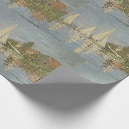  Claude Monet Regattas bij Argenteuil Postca Cadeaupapier (Hoek)