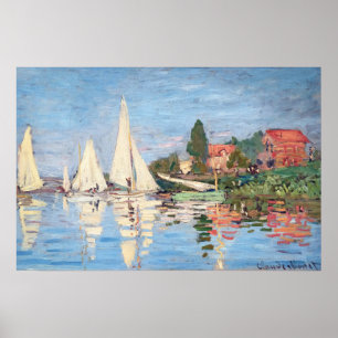 Claude Monet - Regatta's bij Argenteuil Poster