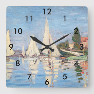 Claude Monet - Regatta's bij Argenteuil Vierkante Klok