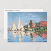 Claude Monet - Regattas in Argenteuil Briefkaart (Voorkant / Achterkant)